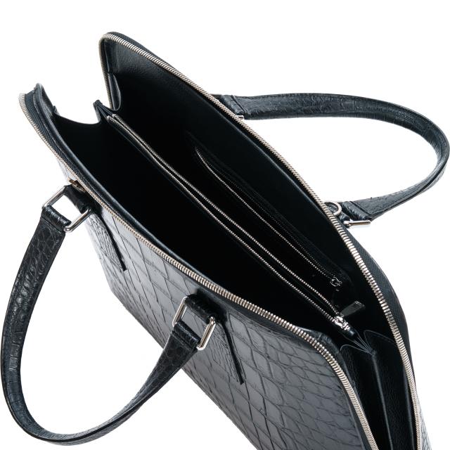 クロコダイル メンズ ビジネスバッグ 高級 ブリーフケース 2WAY