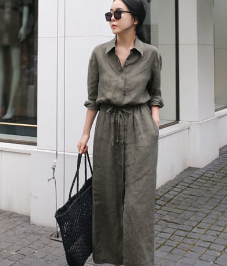 長袖者シャツワンピース ワンピース シャツ ロング丈 l 長袖 襟付き スリム タイト 細身 サイドスリット 麻 大人可愛い きれいめ シンプル 大人 長袖者シャツワンピース ワンピース シャツ ロング丈 l 長袖 襟付き