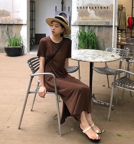 ワンピース 膝下 半袖 l 大人可愛い きれいめ 大人 おしゃれ かっこいい 大人女子 こなれ感 ラフ 無地 春 夏 秋 冬 10代 20代 30代 ワンピース 膝下 半袖 l 大人可愛い きれいめ 大人 おしゃれ