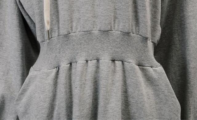 フード付きスウェットワンピース ロング ロング丈 袖あり l フレア