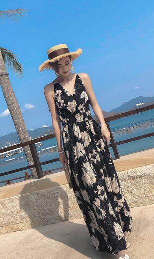 花柄シフォンワンピース ロング ロング丈 袖なし l Vネック シフォン 大人可愛い 大人可愛い ラブリー キュート ガーリー セクシー エレガント 花柄シフォンワンピース ロング ロング丈 袖なし l Vネック シフォン