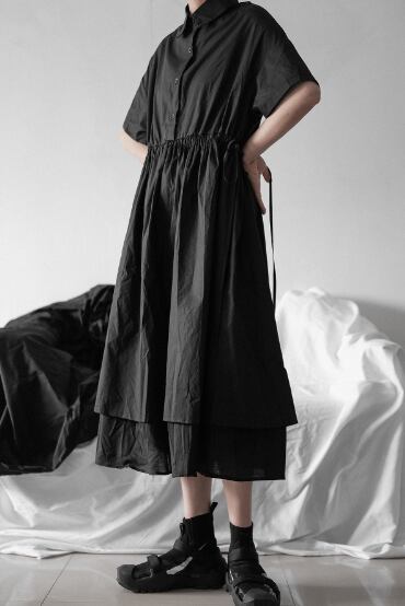 フレアワンピース 膝下 ミモレ l ロング ロング丈 袖あり 半袖 5分袖 フレア シフォン カジュアル レトロ アジアン エスニック ラフ マニッシ フレアワンピース 膝下 ミモレ l ロング ロング丈 袖あり 半袖 5分袖