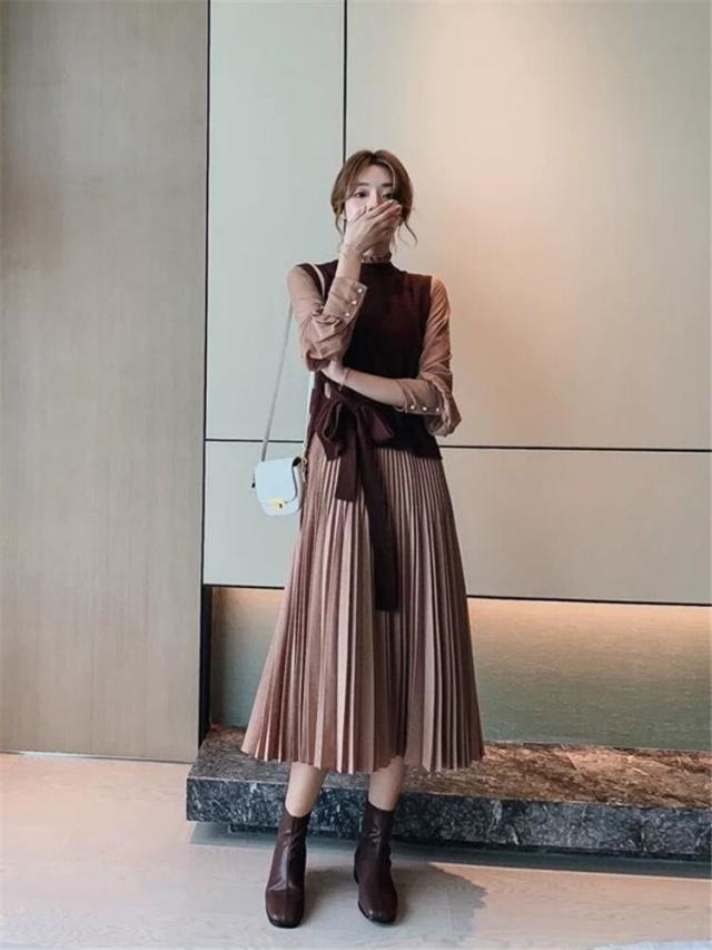 トップス ワンピース セットアップ l 膝下 ミモレ ミモレ丈 袖あり