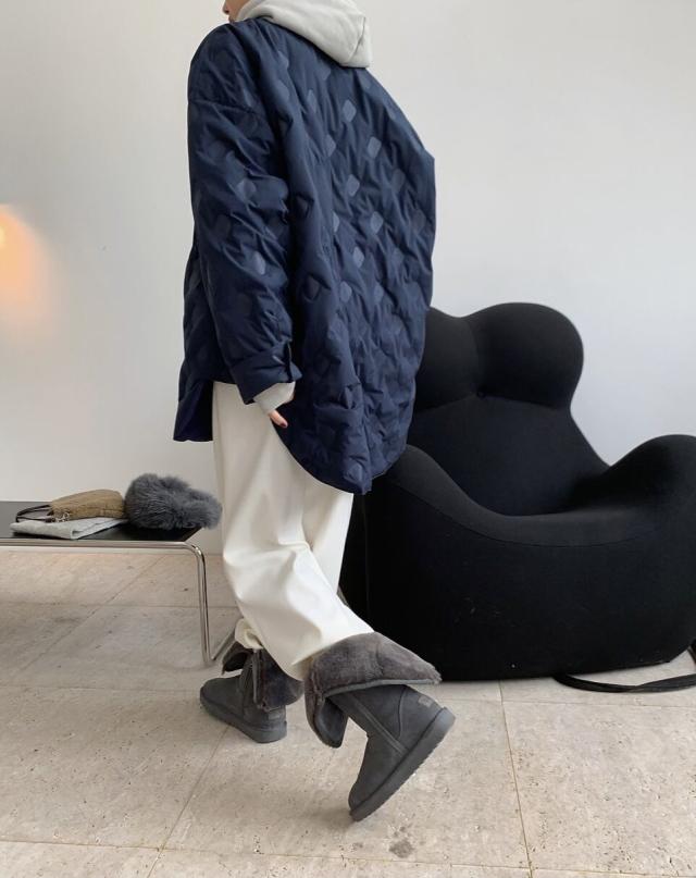 あったか プルオーバー シャツ ダウンジャケット l 冬 韓国デザイン