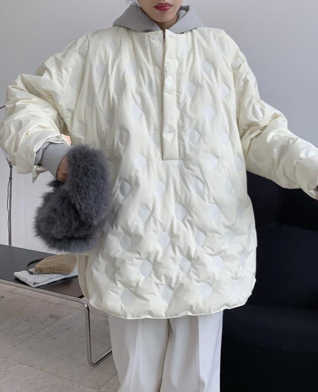 あったか プルオーバー シャツ ダウンジャケット l 冬 韓国デザイン プルオーバー ジャケット おしゃれ レディース ホワイト ネイビー   サイズ あったか プルオーバー シャツ ダウンジャケット l 冬 韓国デザイン