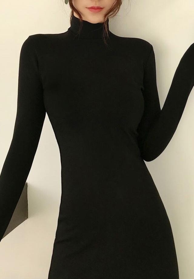 ワンピース フレアワンピース 膝下 l ミモレ丈 袖あり 長袖 半