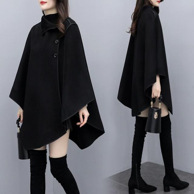 ポンチョコート アウター コート 袖あり l 襟付き フレア Aライン 前開き かわいい 大人可愛い きれいめ シンプル カジュアル 大人 おしゃれ