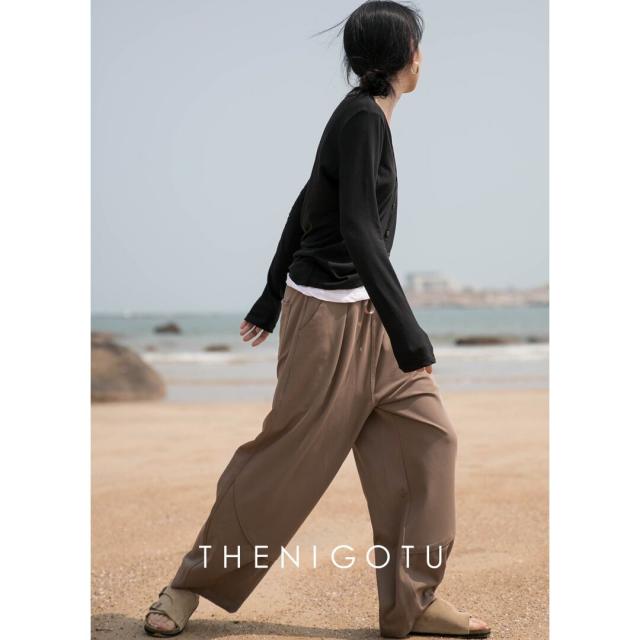 カーブパンツ ボトムス パンツ ロング l ポリエステル かわいい 大人可愛い シンプル カジュアル 大人 おしゃれ お洒落 大人可愛い 大人女子 こ