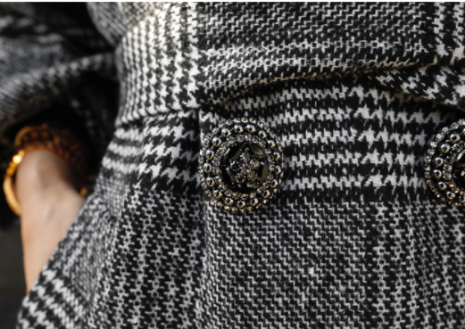 チェック柄ロングコート アウター コート l ロング丈 袖あり 長袖