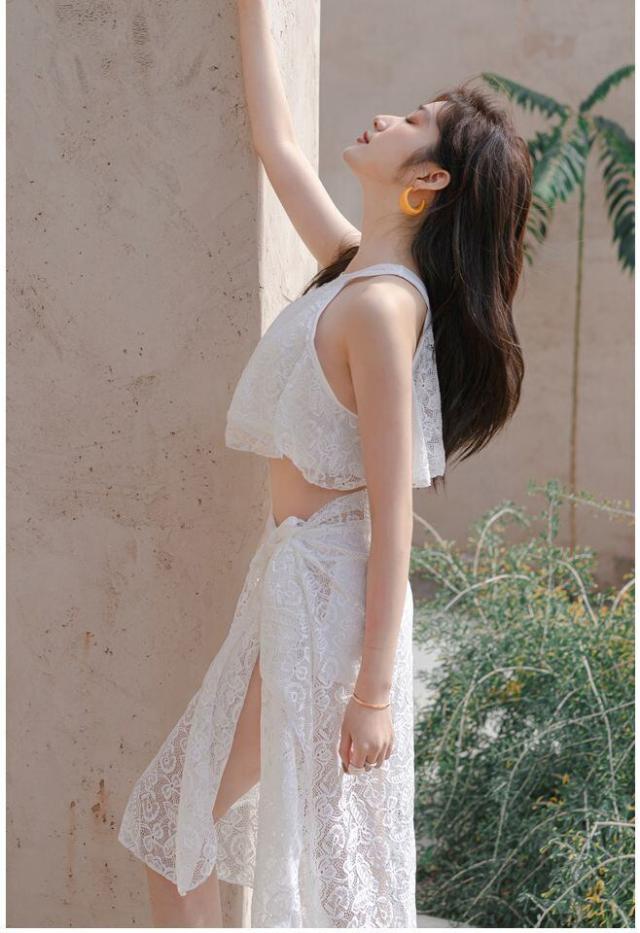 レディーススイムウェア ３点セット ツーピース l レース タンキニ ビキニ 2way 水着 夏 大人可愛い きれいめ おしゃれ お洒落 かわいい 大 レディーススイムウェア 3点セット ツーピース l レース タンキニ