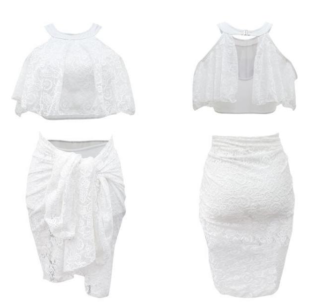 レディーススイムウェア 3点セット ツーピース l レース タンキニ