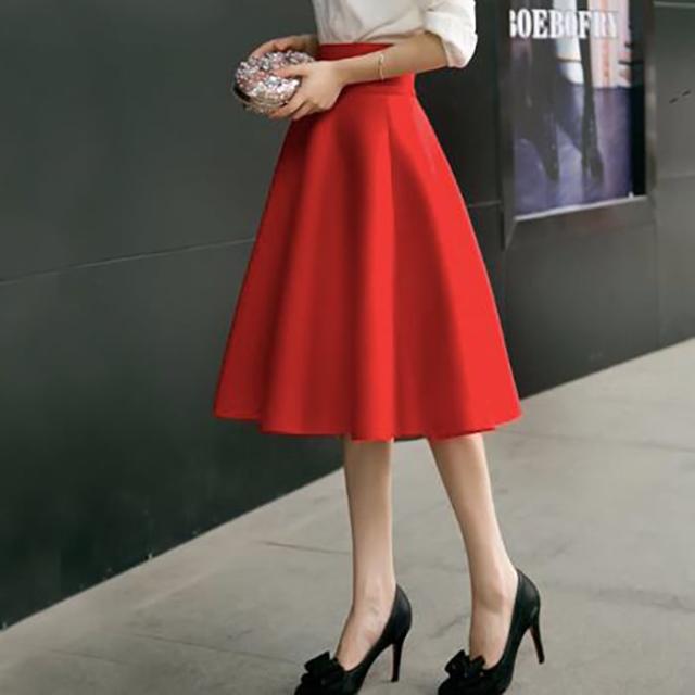 スカート オールシーズン フレア l ひざ丈 シンプル かわいい  カジュアル 春 10代 韓国 通勤 着回し ひざ丈 ミディアム丈 カジュアル 大人の通販は 6,516円