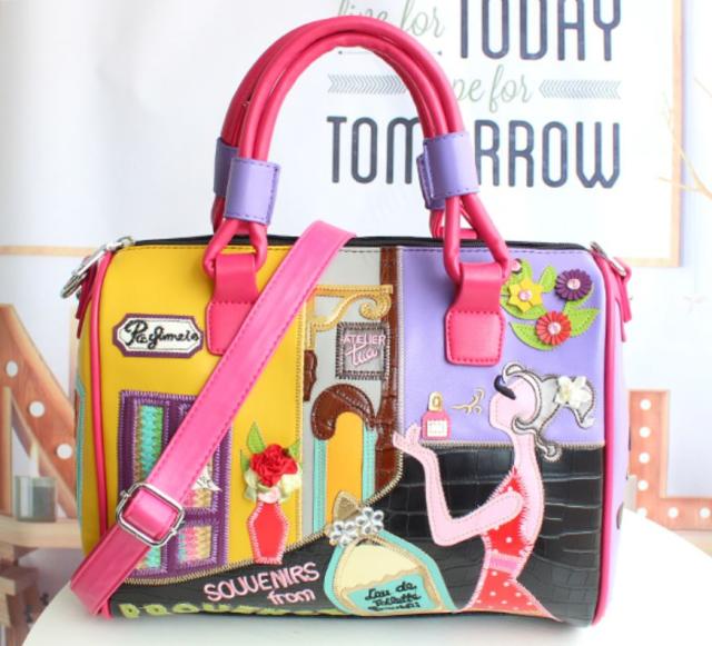 個性的 ハンドバッグ ワンショルダー ２WAY l カラフル カジュアル キュート デート  ブラック ピンク ホワイトの通販は