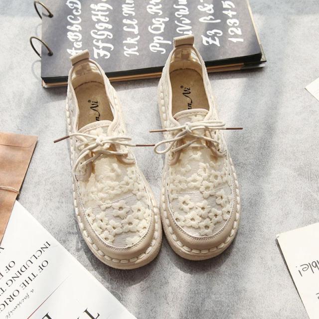 レースフラットシューズ シースルー シューズ l フラットシューズ