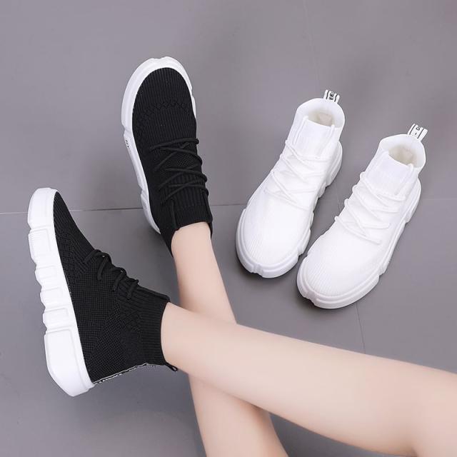 ハイカットスニーカー スニーカー 4cmヒール l 痛くない 歩きやすい 柔らかい きれいめ シンプル ラフ 無地 オールシーズン 10代 20代 3