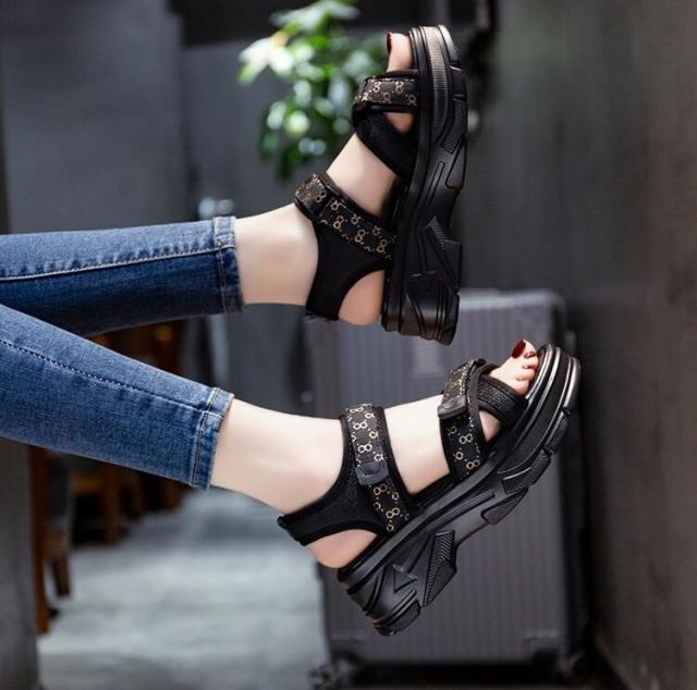 スポーツサンダル スポサン 厚底 l シューズ 靴 くつ クツ ベルクロ クロスストラップ クロス オープントゥ クッション性 5.5cmヒール スト スポーツサンダル スポサン 厚底 l シューズ 靴 くつ クツ ベルクロ