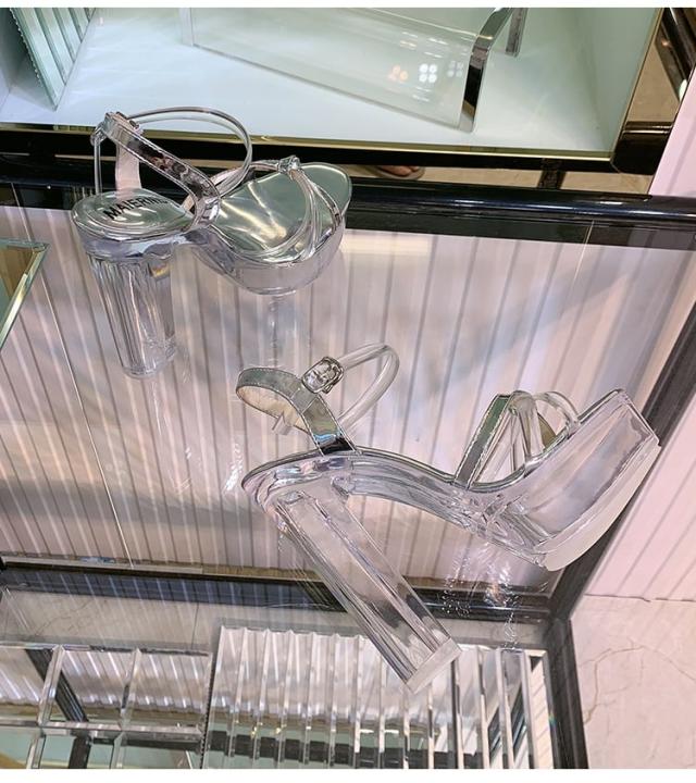 サンダル ヒール ハイヒール l ラメ 防水 おしゃれ お洒落 エレガント