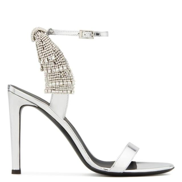 リボン ビジュー ハイヒール l シューズ 靴 くつ 8.5cm 9.5cmヒール ピンヒール ラウンドトゥ キラキラ 美脚 脚長 レザー 大人可愛い