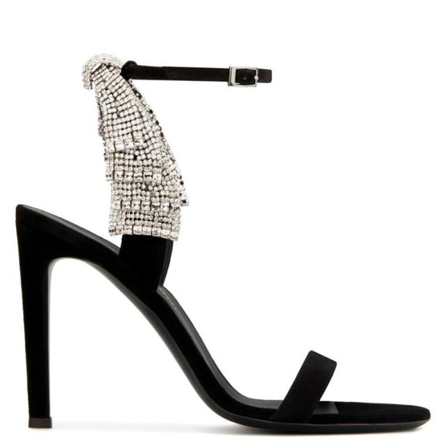 リボン ビジュー ハイヒール l シューズ 靴 くつ 8.5cm 9.5cmヒール ピンヒール ラウンドトゥ キラキラ 美脚 脚長 レザー 大人可愛い