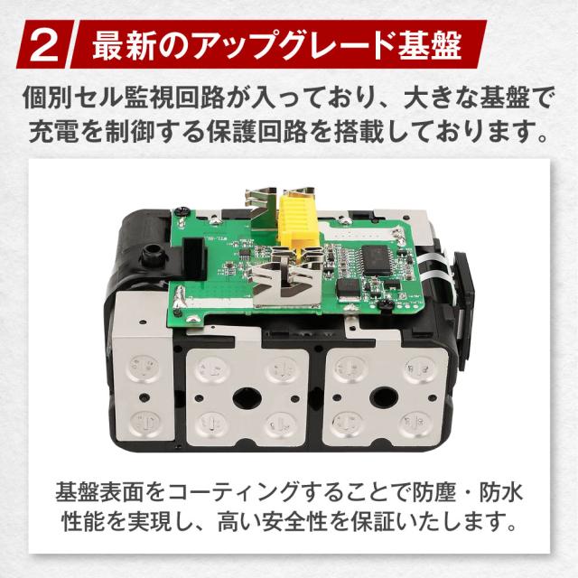 【バッテリー2個＆充電器セット】互換ラボ MAKITA互換 バッテリー 18V 6Ah 6.0Ah 互換LAB マキタ互換 充電器 DC18V Waitley 日本企画 PSE認証済 DC18RF 14.4V 18V ブロワー 対応 日本 BL1830 BL1840_8