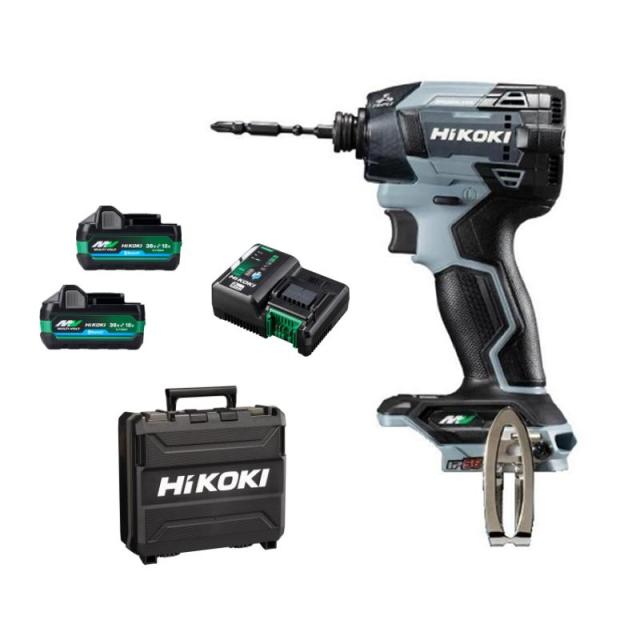 ハイコーキ WH36DD (2XHSZ) (IG) フルセット 限定色 NN FW NN IG アイスグレー バッテリー 充電器 ケース付き インパクトドライバー