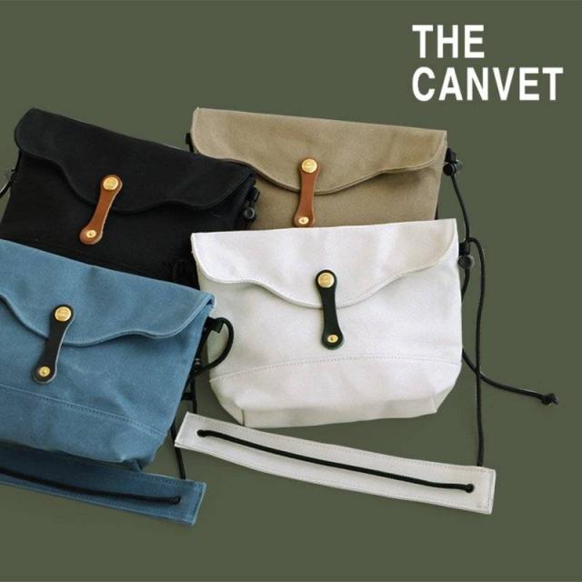 フラップポーチ バッグ かばん ポーチ 肩掛け 本革 キャンバス コットン 日本 無地 サンドベージュ ブルーグレー カーキ ブラック レディの通販はau Pay マーケット Paty Au Pay マーケット店