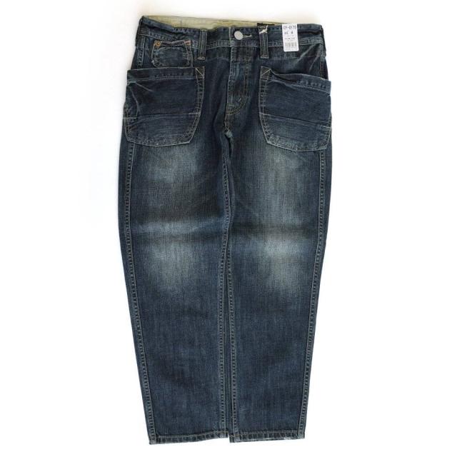 パンツ テーパード レディース メンズ デニムパンツ デニム ワーク ペグトップ ノンストレッチ 綿100％ インディゴ ユーズド ワンウォッシュ 体型カバー 美脚 美尻 脚長 細見え すっきり カジュアル アメカジ PATY  パティ  cafetty カフェッティ デニムパンツ デニム ワーク テーパード ペグトップ ノンスト ノン