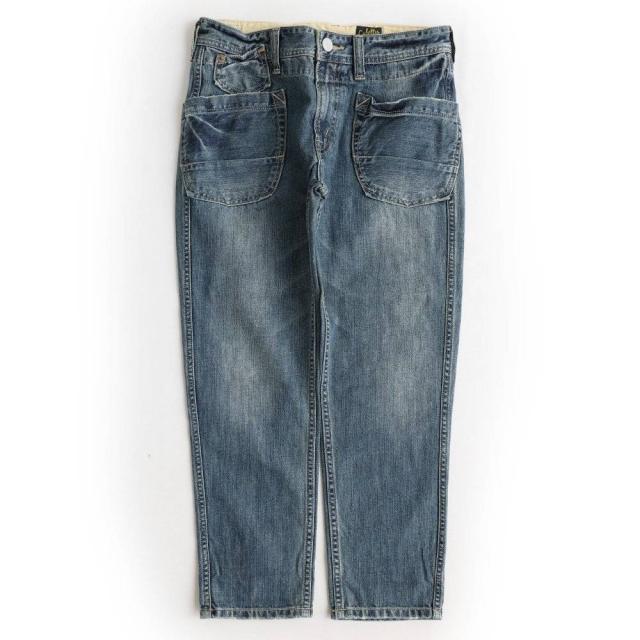 デニムパンツ デニム ワーク テーパード ペグトップ ノンスト ノン