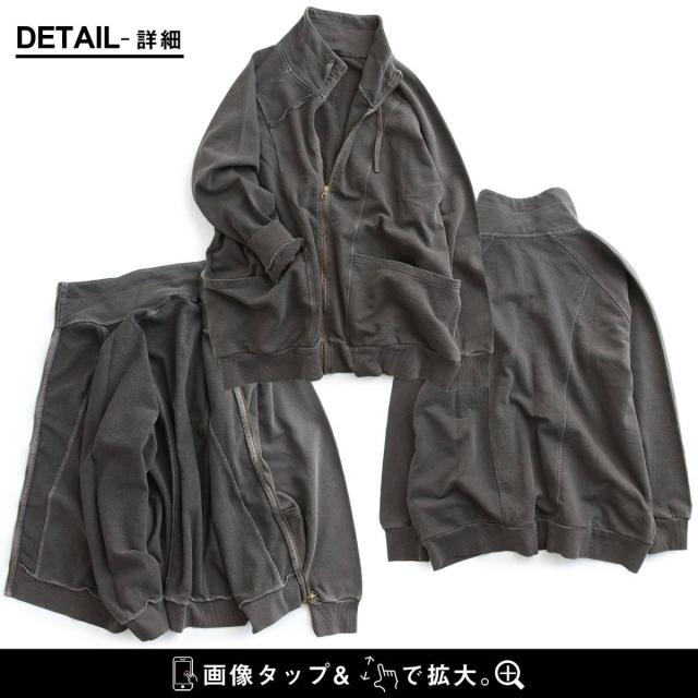 カーディガン スウェット 長袖 レディース ロング丈 ワイド