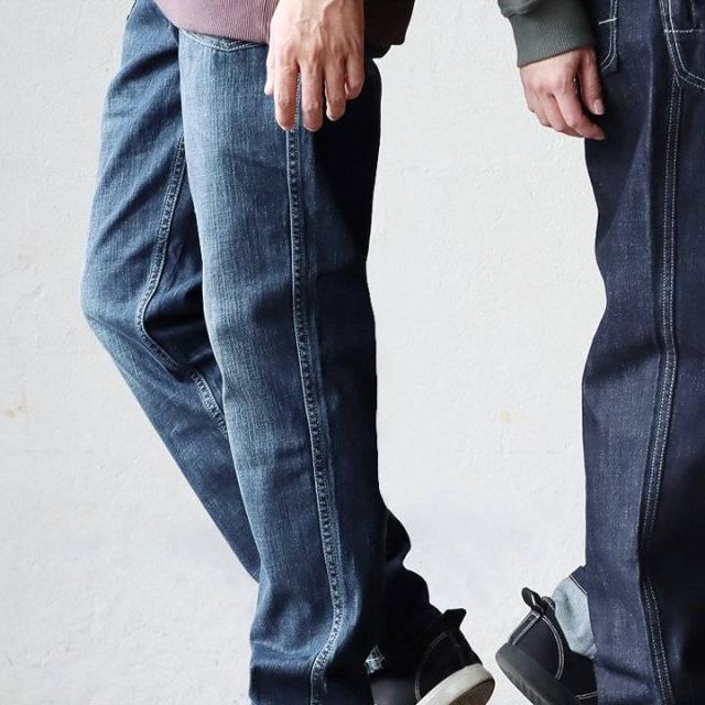 パンツ テーパード レディース メンズ デニムパンツ デニム ワーク ペグトップ ノンストレッチ 綿100％ インディゴ ユーズド ワンウォッシュ 体型カバー 美脚 美尻 脚長 細見え すっきり カジュアル アメカジ PATY パティ cafetty カフェッティ_2