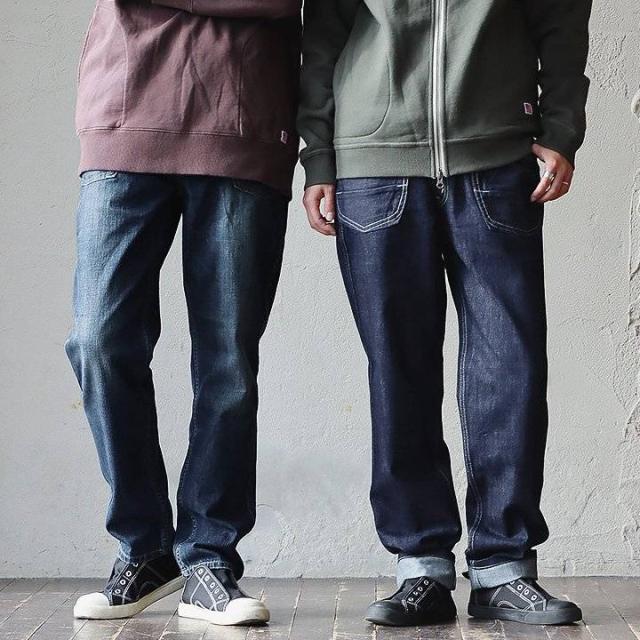 パンツ テーパード レディース メンズ デニムパンツ デニム ワーク ペグトップ ノンストレッチ 綿100％ インディゴ ユーズド ワンウォッシュ 体型カバー 美脚 美尻 脚長 細見え すっきり カジュアル アメカジ PATY パティ cafetty カフェッティ_4