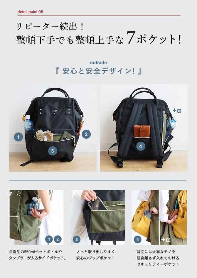 販売 anello リュック サイドポケット