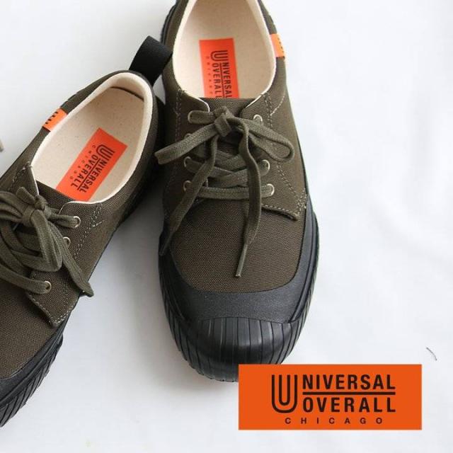 スニーカー レディース ローカット レースアップ キャンバス 撥水 疲労軽減 ブラック カーキ ベージュ UO11 ワーク カジュアル 靴 パティ ユニバーサルオーバーオール UNIVERSAL OVERALL