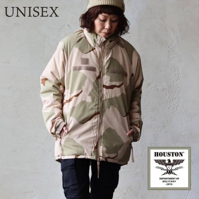 ジャケット 長袖 メンズ レディース ハイネック 2WAY フード付き 総柄 シンサレート 3M 中綿 暖かい 軽い 防寒 防風 撥水 しっかり生地 ベルクロ ポケット 大きいサイズ カジュアル ミリタリー ヴィンテージ 秋 冬 パティ HOUSTON ヒューストンの通販は 14,685円