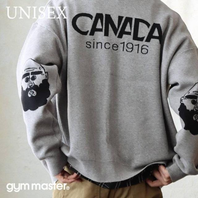 gym master ジムマスター カーディガン 長袖 Ｖネック メンズ レディース レーヨン ジャガードニット おじさん 肉厚 暖かい 伸縮性 ゆったり 大きいサイズ 秋 冬 パティの通販は