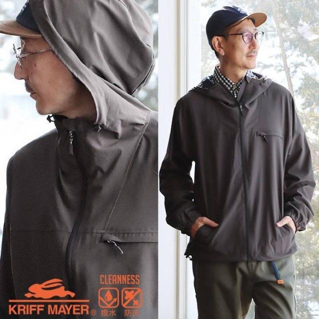 KRIFF MAYER クリフメイヤー マウンテンパーカー マンパー 長袖 メンズ レディース ハイネック 配色切り替え ポリエステル リップストップ 薄手 裏地付き メッシュ ゆったり 大きいサイズ 体型カバー カジュアル アウトドア パティ