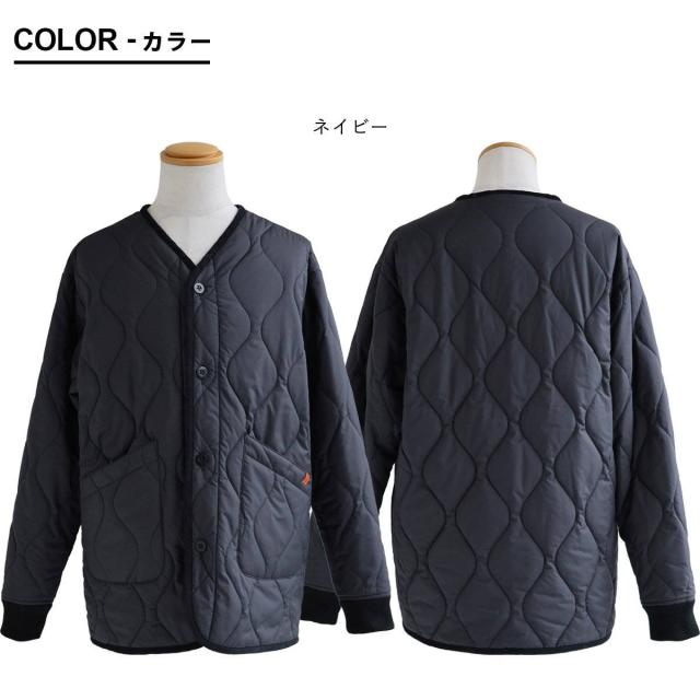 ジャケット キルティング Vネック メンズ レディース ポリエステル