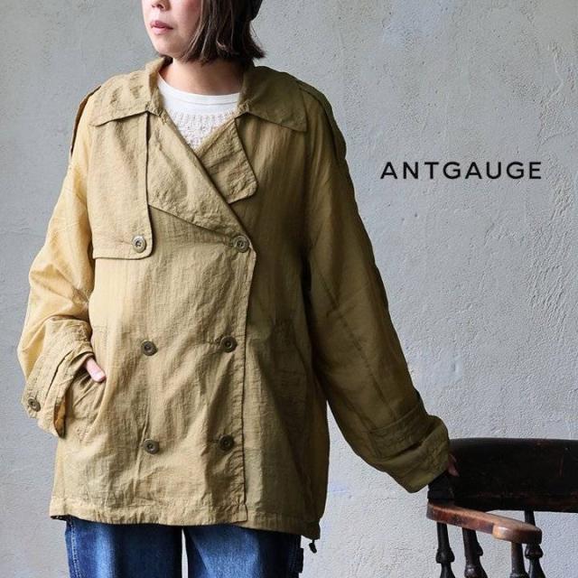 Antgauge アントゲージ トレンチコート ショート丈 レディース シアー ナイロン 薄手 軽い 重ね着 透け感 大きいサイズ カジュアル 秋 パティ