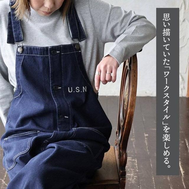 デッキパンツ ワイド ワイドパンツ オーバーオール サロペット デニム