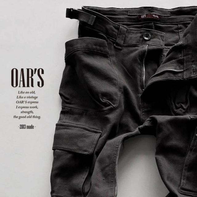 カーゴ パンツ レディース カッコイイ 脚長 スリムフィット ストレート ストレッチ フレアシルエット 変形 Xライン M-51 モチーフ 肉厚 ツイル 小尻 股上深め アメカジ カジュアル パティ OAR’S オールズ_3