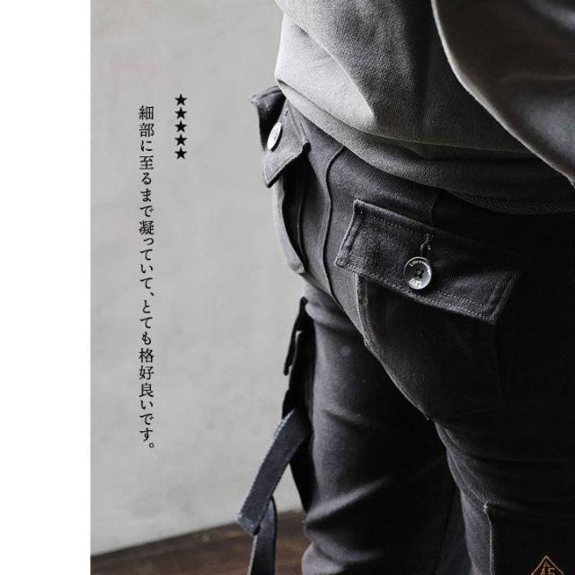 カーゴ パンツ レディース カッコイイ 脚長 スリムフィット ストレート ストレッチ フレアシルエット 変形 Xライン M-51 モチーフ 肉厚 ツイル 小尻 股上深め アメカジ カジュアル パティ OAR’S オールズ_9