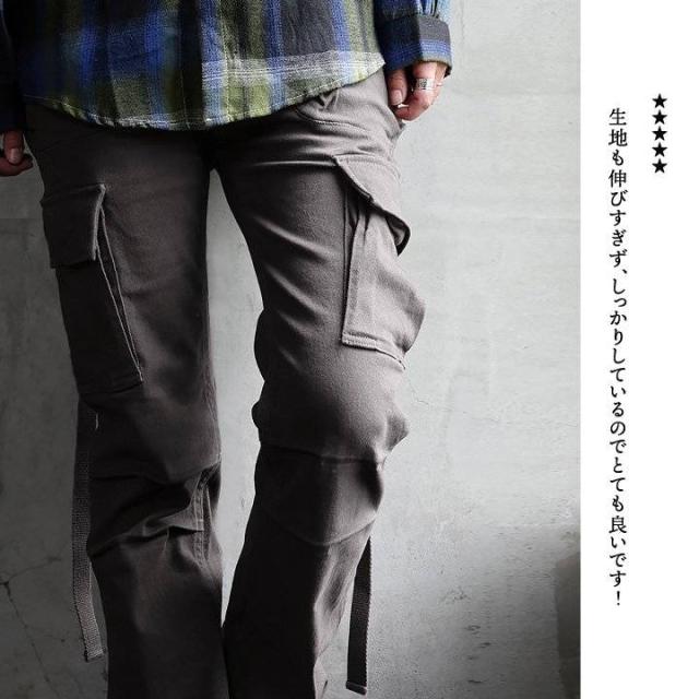 カーゴ パンツ レディース カッコイイ 脚長 スリムフィット ストレート ストレッチ フレアシルエット 変形 Xライン M-51 モチーフ 肉厚 ツイル 小尻 股上深め アメカジ カジュアル パティ OAR’S オールズ_14