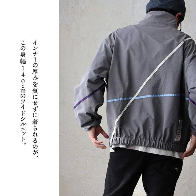 Duckster ダックスター トラックジャケット 長袖 メンズ レディース スタンドネック 配色ライン ワンポイント シアサッカー 薄手 軽い 通気性 楽ちん 動きやすい 涼しい ゆったり 大きいサイズ 体型カバー カジュアル パティ_8