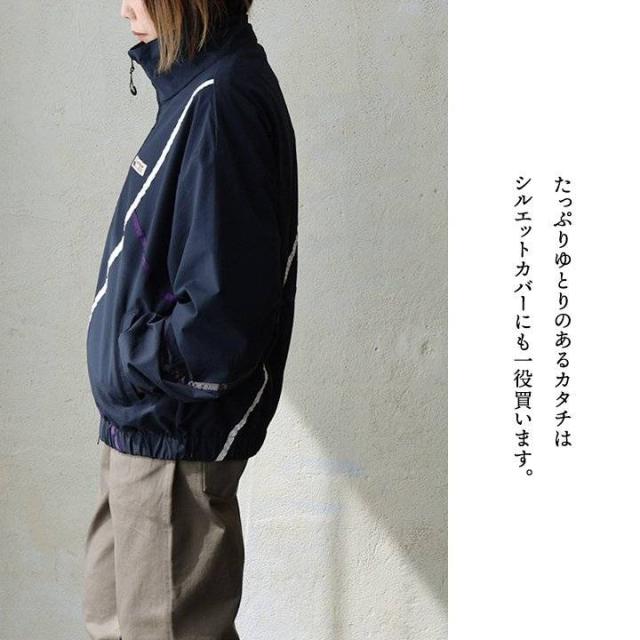 Duckster ダックスター トラックジャケット 長袖 メンズ レディース スタンドネック 配色ライン ワンポイント シアサッカー 薄手 軽い 通気性 楽ちん 動きやすい 涼しい ゆったり 大きいサイズ 体型カバー カジュアル パティ_9