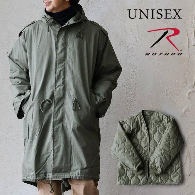 コート モッズコート ミリタリー メンズ レディース ロング丈 綿100 コットン ライナー付き 3WAY 軽い 暖かい 袖リブ 大きいサイズ カジュアル ヴィンテージ 秋 冬 春 パティ ROTHCO ロスコ