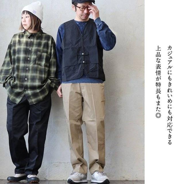UNIVERSAL OVERALL ユニバーサルオーバーオール パンツ テーパード メンズ レディース T/C ツイル ワンタック 型崩れしにくい タフ 丈夫 しっかり生地 無地 すっきり 体型カバー カジュアル パティ_8