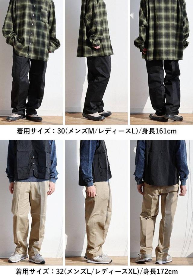 UNIVERSAL OVERALL ユニバーサルオーバーオール パンツ テーパード メンズ レディース T/C ツイル ワンタック 型崩れしにくい タフ 丈夫 しっかり生地 無地 すっきり 体型カバー カジュアル パティ_11