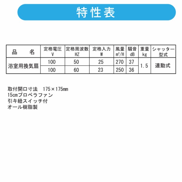 浴室用換気扇 連動式シャッター式 VB-15 00-6655 OHMオーム電機の通販