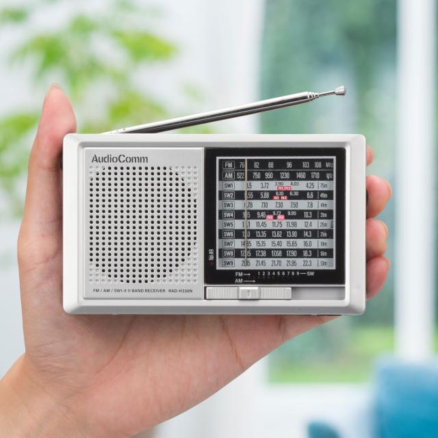 ラジオ 短波ラジオ ラジオ日経 ハンディラジオ AM/FM/SW1-9 ワイドFM