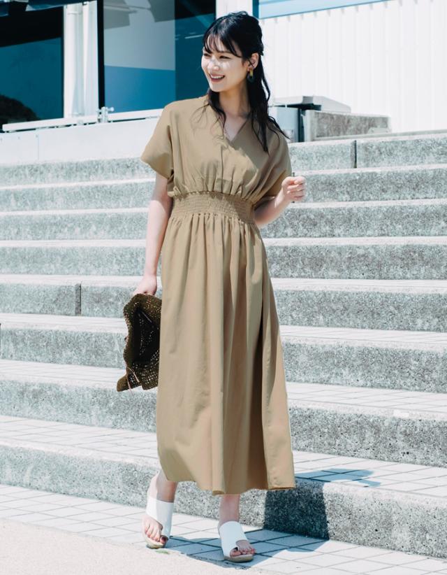 近年.美品.定価3.9万☆エストネーション 洗える カシュクールワンピース 36 ≪ゆうメール便配送30・代引不可≫ 送料無料 カシュクール